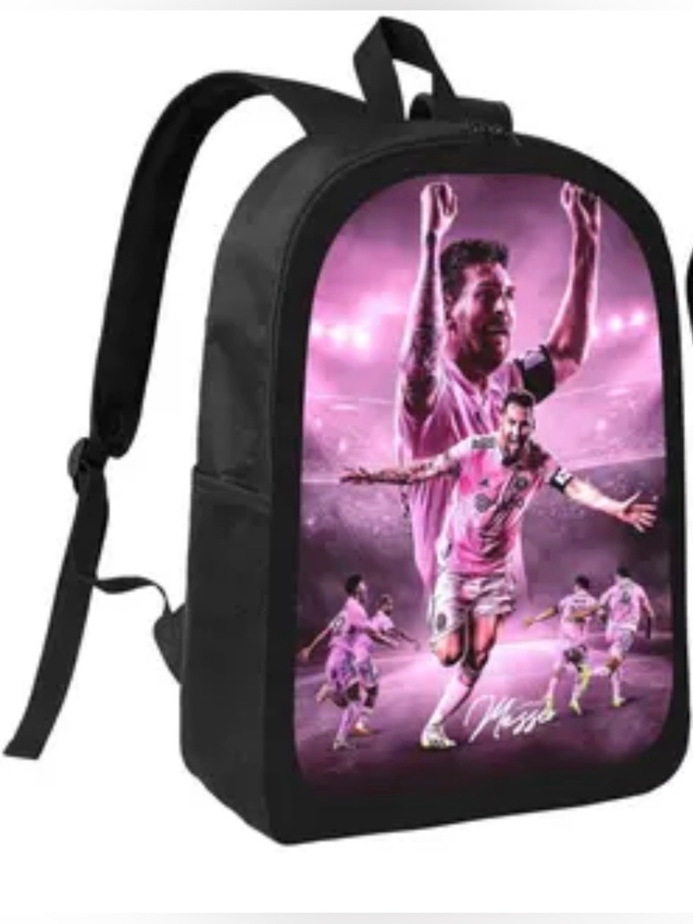 NWT Lionel Messi Soccer Club Purple Black Graphic Backpack